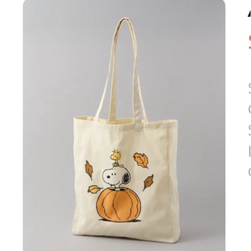 American Eagle Snoopy Fall Tote Bag